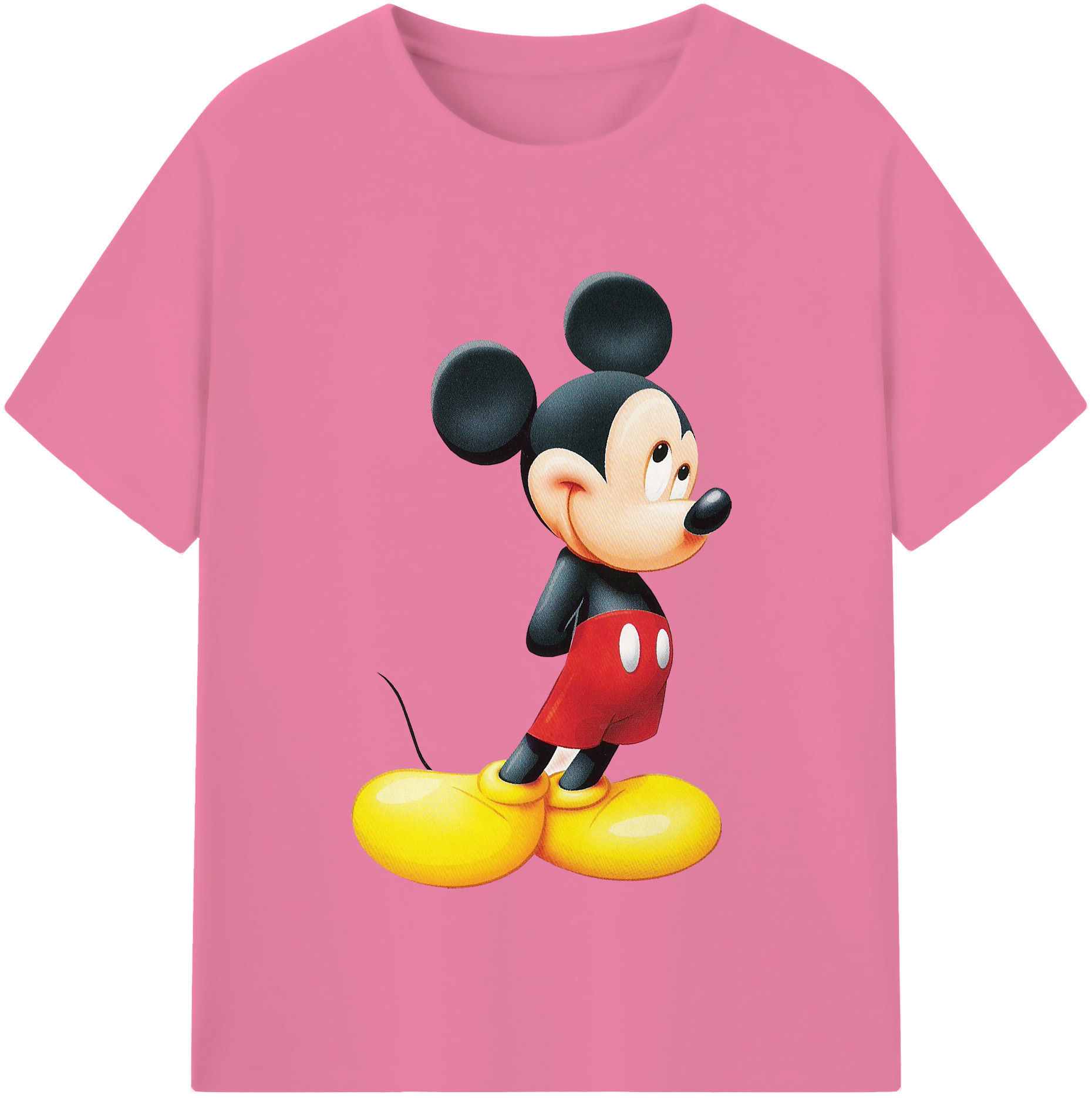 （画像用） ミッキーマウス Mickey Mouse 綿100％半袖Tシャツ（フロントプリント）
